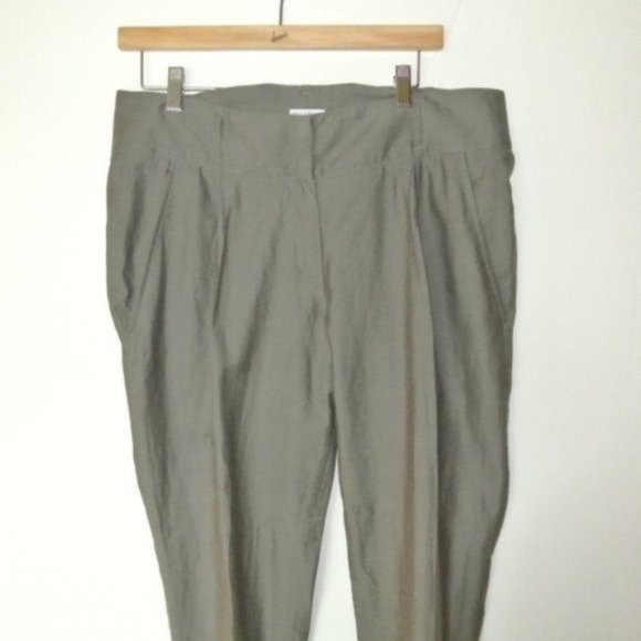 Brunello Cucinelli Pleated Pants Gray Cotton Silk size - 8 slit pockets - Picture 6 of 11